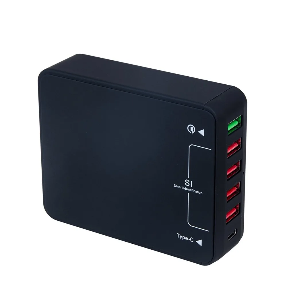 5 портовый usb концентратор для зарядки QC высокоскоростная настольная дорожная