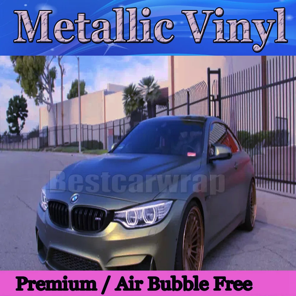 Bronze Matte Metallic Vinyl wrap Car Vinyl Wrapping Film With Air