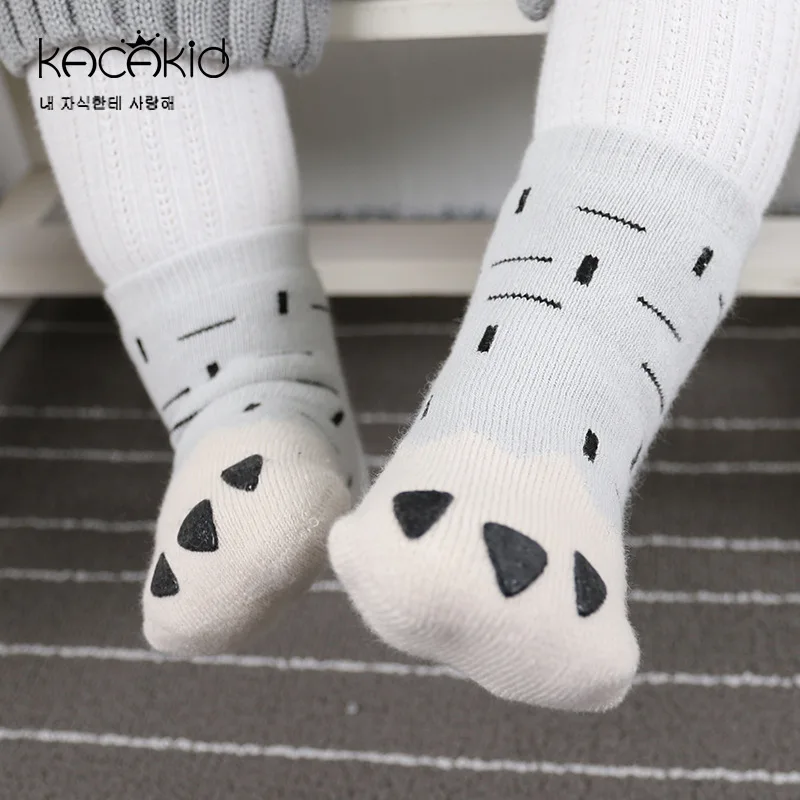 Детские Нескользящие хлопковые носки 2 цветов на возраст 0 4 года|animal sock kids|socks