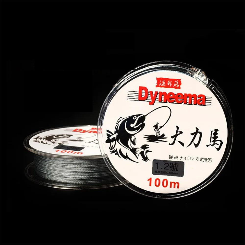 

New Arrival PE Line Braided wire 4 shares gray Anti-bite line sub-wear 100m Fishing Line 0.8 - 8.0 #