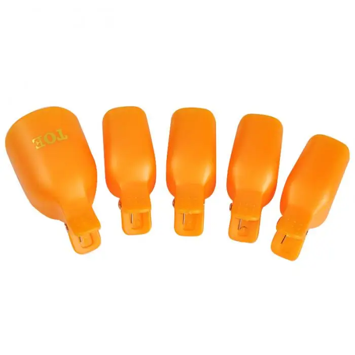 5 шт. пластиковый ножной носок для ногтей замочить от крышки зажим для УФ-геля для удаления лака инструмент для обертывания