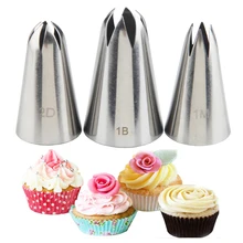 3pcs big Cream icing piping tips pastry nozzles cake decoration Sugarcraft Set Bakeware Tools цена 3pcs big Cream icing piping tips pastry nozzles cake decoration Sugarcraft Set Bakeware Tools цены онлайн