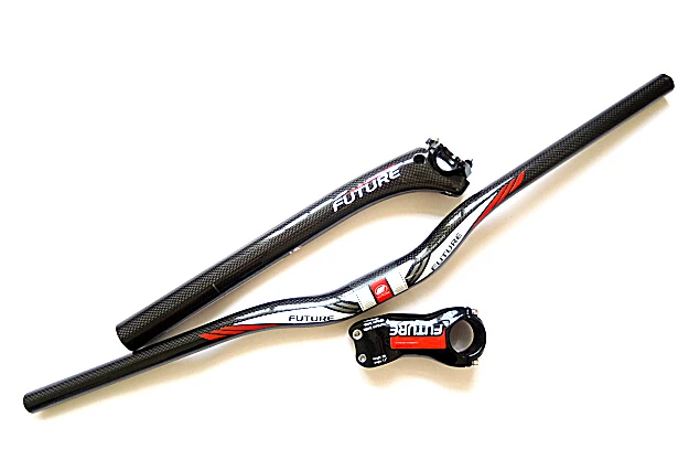 

FURTURE mountain bike full carbon handlebar set rise bar+stem+seat post top carbon set bike parts bicycles parts