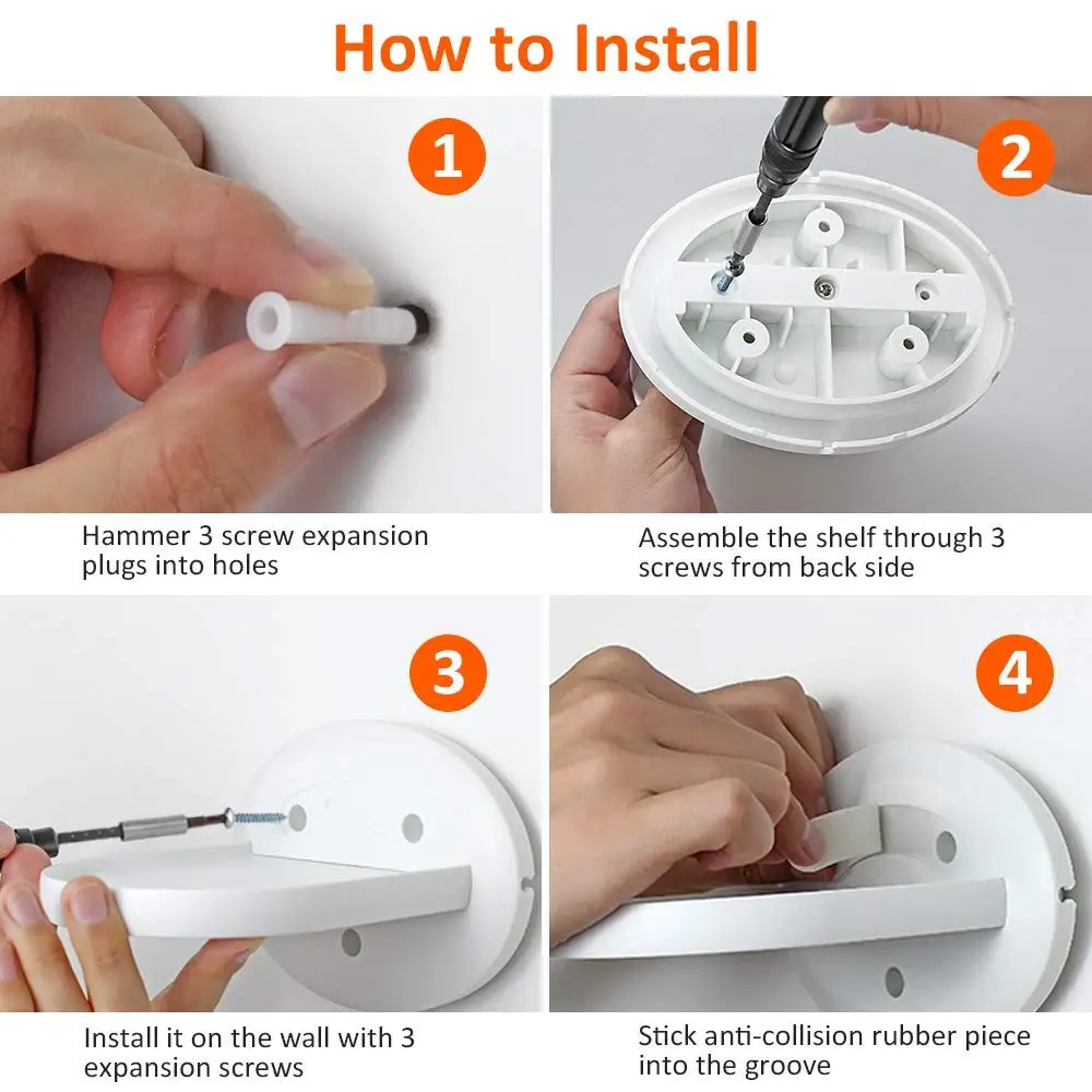 Настенный держатель для полки Echo/Echo Plus подставка с сматывателем кабеля