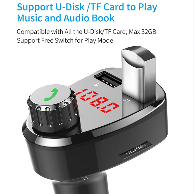 CDEN Автомобильный mp3 музыкальный плеер bluetooth приемник fm передатчик двойное USB