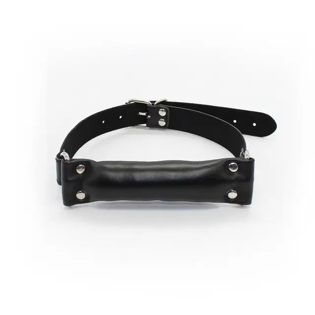 Soft Bondage Dog Bone Harness Bit Gag Fetish Restraint Leather Stick