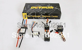 Комплект гироскопов heli (450 бесщеточный двигатель + 40A ESC 4 сервопривода 9g гироскоп