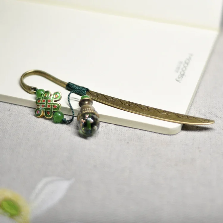Украшения для волос Green Cloisonne китайские узлы этнические аксессуары бронзовая