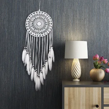 

White and Black Dream Catcher Big Ring Dreamcatchers Wind Chime