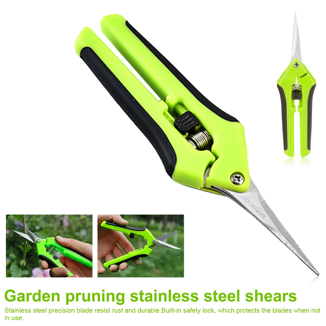 Unlocking Tools Stainless Steel Fruit Picking Scissors Household Potted Trim Weed Branches Small Scissors Gardening Tools