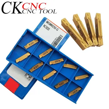 

10pcs MGMN250-G NC3020 MGMN250-G NC3030 Turning Tools carbide inserts MGMN 200 lathe cutter CNC Parting and grooving part of