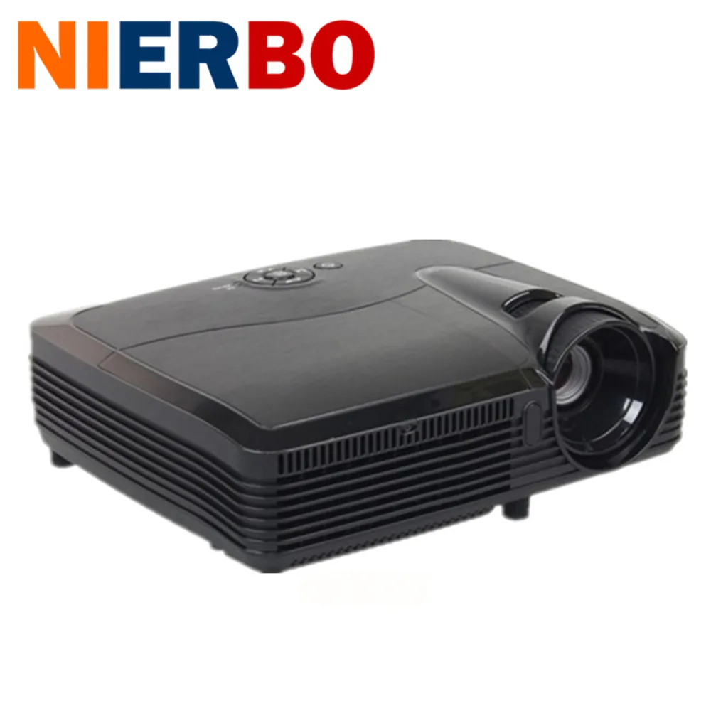 NIERBO 3D Projector HD 1080P Portable Home Video Projetor 6000 Lumens Daylight Beamer Education School 260W