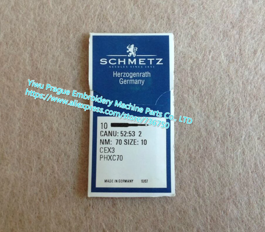 

Genuine Schmetz chenille embroidery needle CANU: 52:53 2 CEX3 PHXC70 Nm: 70 Size:10 for Tajima Barudan China embroidery machines