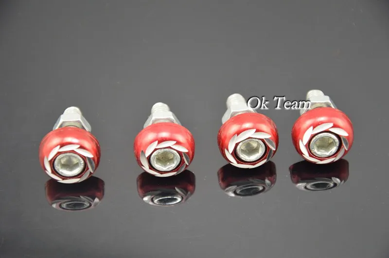 Universal 4pcs Thread License Plate Frame Bolts Screws For Car Truck