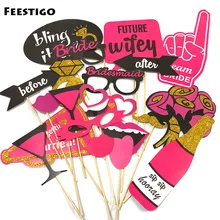 FEESTIGO 20 adet/takım Bekarlığa Veda Partisi Süslemeleri Photobooth Sahne Bekarlığa Veda Partisi Düğün fotoğraf kabini Seti Seti Son Fling Önce Yüzük