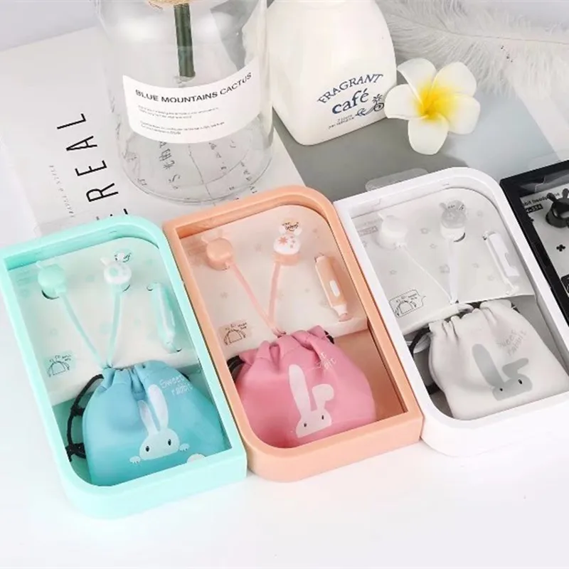 

Cartoon rabbit Earphone Earbuds in ear Ear Phones With Mic Earphone Case for iPhone Samsung Xiaomi Kids Girls Birthday gift