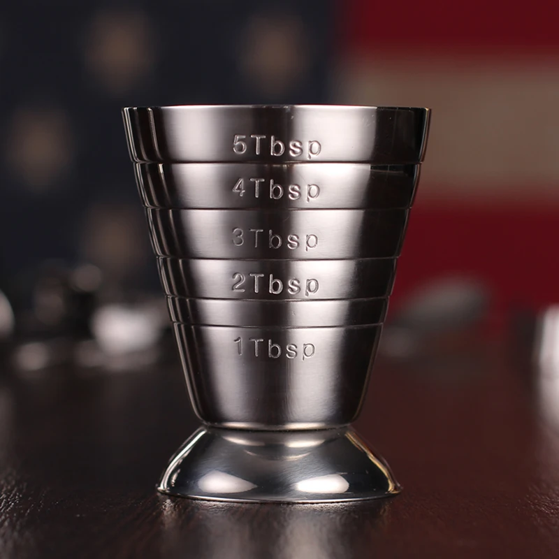 Stainless Steel Cocktail Measuring Jigger Shot Cup Ounce Jigger Bar Tools Cocktail Liquor Measuring Cup Kitchen Bar Accessories (1)