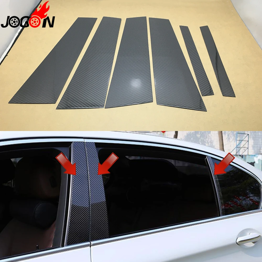 

Carbon Fiber For BMW 5 Series F10 520i 525i 528 Sedan 2010-2016 Car Styling Central Window Pillar B + C Trim Post Accessories