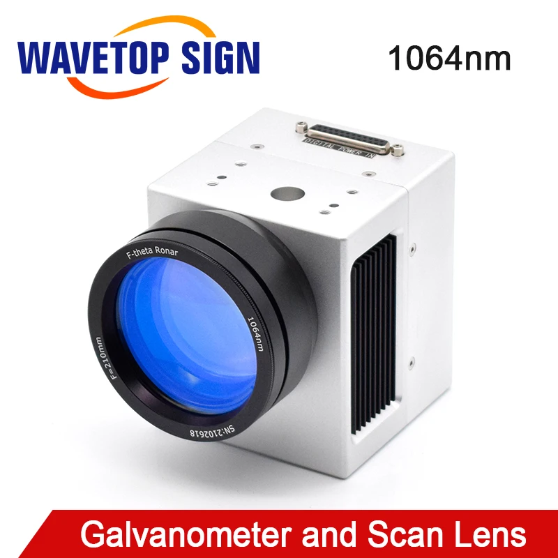 Цифровой волоконно лазерный гальванический сканер WaveTopSign 1064 нм ScanBoxPS3D10 + объектив