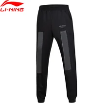 Li-Ning, мужские трендовые спортивные штаны, обычная посадка, 87% хлопок, 13% полиэстер, подкладка, спортивные штаны AKLM717 CONF17