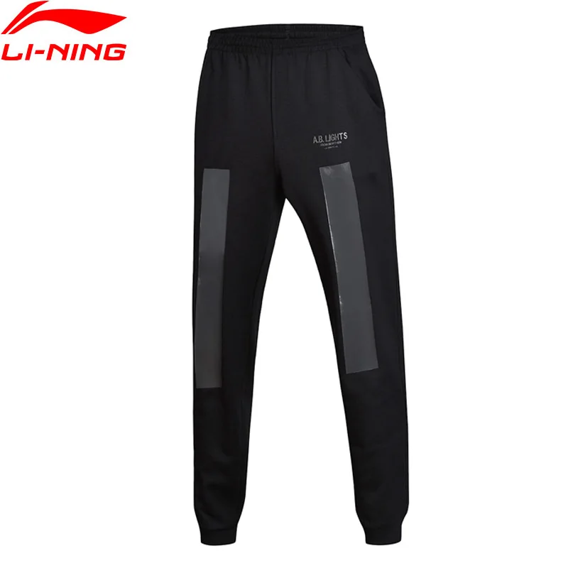 Мужские спортивные штаны Li Ning прямые брюки из 87% хлопка с подкладкой полиэстера 13%