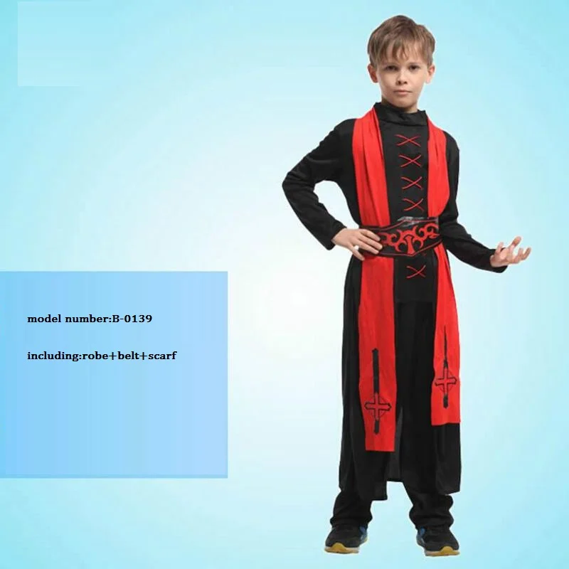 Red Devil Косплэй маскарадный костюм вампира ролевая Костюмы детская год Хэллоуин Карнавальный костюм в Лидер продаж - Цвет: B-0139