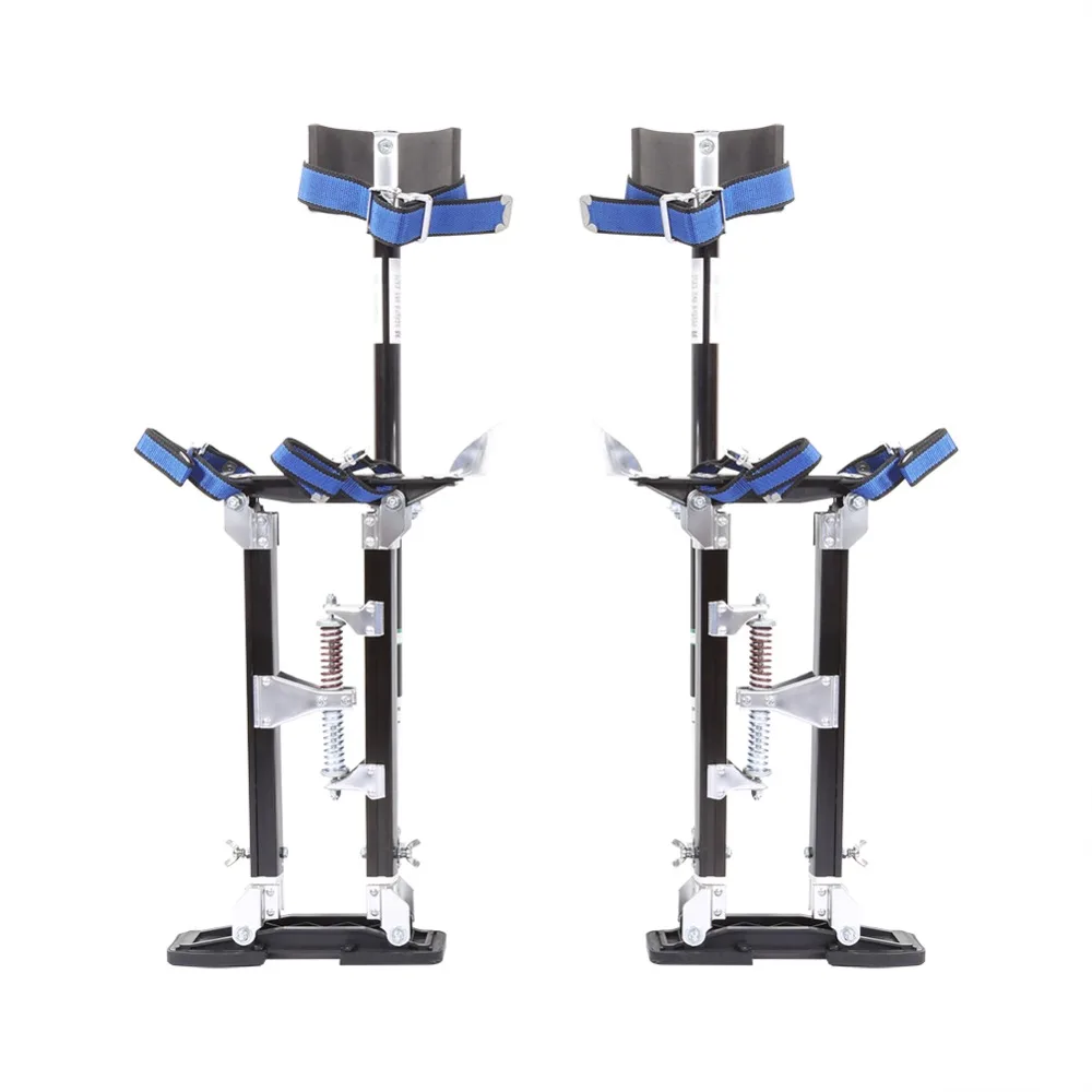 

18 to 30 inch Adjustable Professional Aluminum Plastering Stilt Ladder Drywall Plaste Stilts Paint Painter Tool Accessory Black