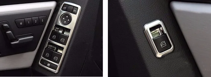 Оконное стекло Автомобиля подъемные кнопки рамка украшения стикер Накладка для Mercedes Benz GLK ML GL CLA GLA CLS A B E C класс аксессуары