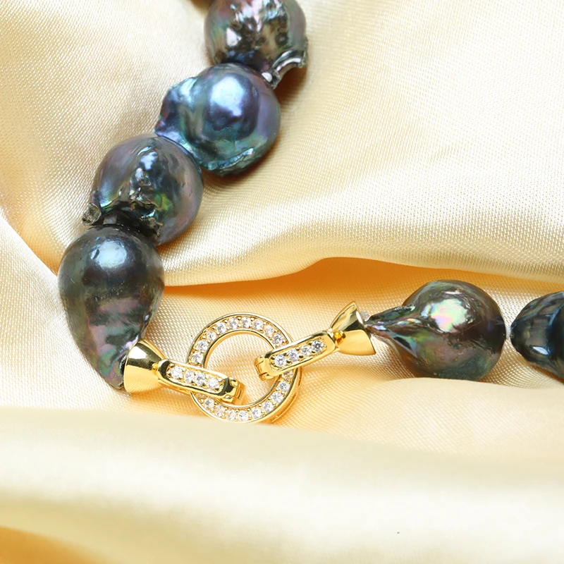 Реал огромный натуральный жемчуг черный барочный жемчуг цепочка ожерелье чокер длинное ожерелье 45/50/55 AAA для подарки для девочек вечерние ювелирные изделия Новые
