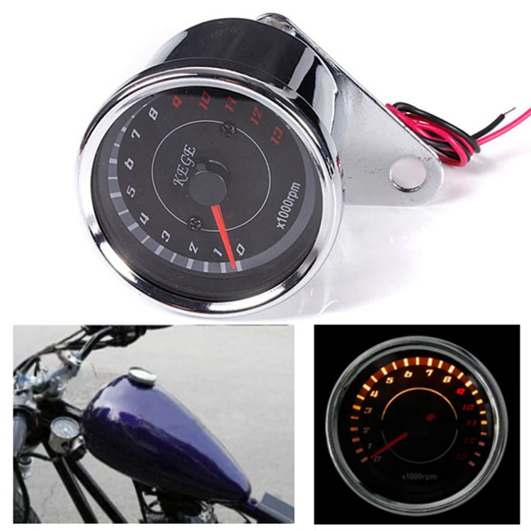 

Motorcycle Speedometer with LED backlight Tachometer Odometer Counter RMP 0-13000 Speed Indicator LED Speed Meter