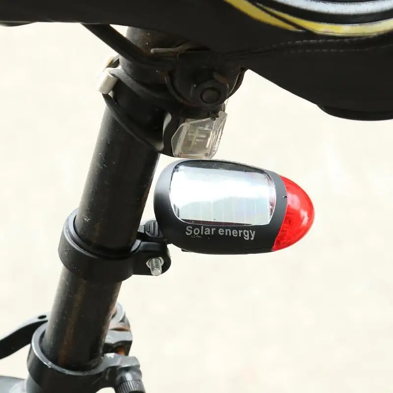 Discount Bike Light Solar Powered LED Rear Flashing Tail Light for Bicycle Cycling Lamp Safety Warning Flashing Light 3
