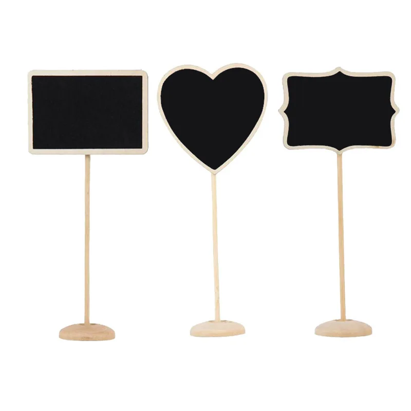 

10pcs Wedding idea Mini Small Wood Chalkboard Table Numbers for Wedding Birthday Party Decoration Gift