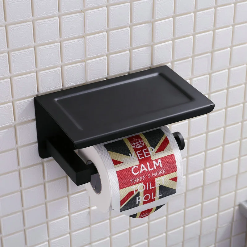 AUSWIND античная Черная бумажная вешалка для полотенец настенное крепление европейский стиль с подставкой для мобильного телефона Аксессуары для ванной комнаты Vy10