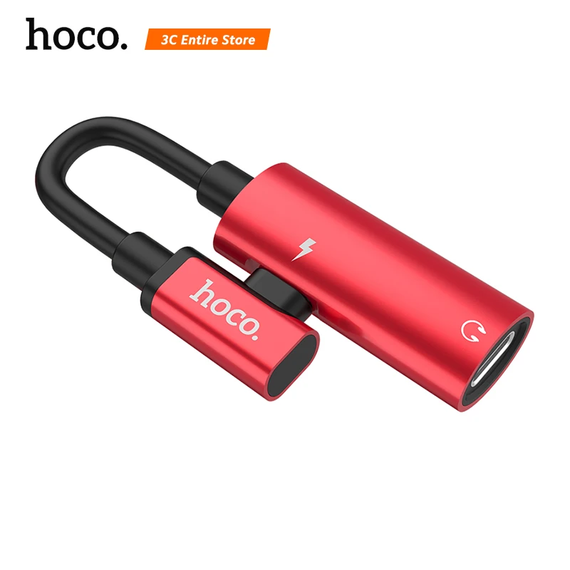 Аудиокабель HOCO для Apple plug 2 в 1 адаптер быстрой зарядки 3 5 мм наушников iPhone X 7 8 Plus с