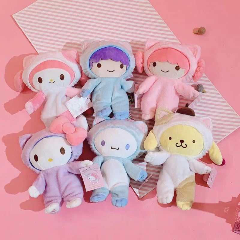 1pc New Cartoon My melody little Twin stars Figure Stuffed Dolls Cosplay Cat Plush Toys