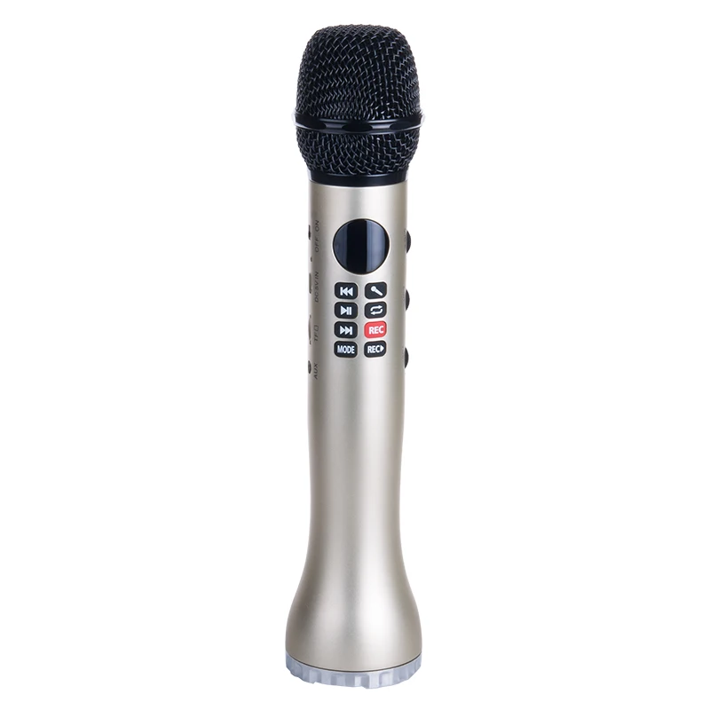 Профессиональный караоке микрофон 3 в 1 запись беспроводной динамик с Bluetooth для телефона для Ipad конденсаторный микрофон - Цвет: CHAMPAGNE
