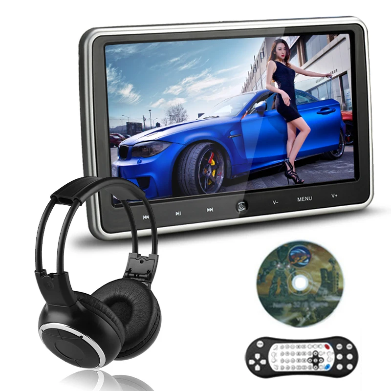 10.1"1024X600 Car Headrest Monitor DVD Player USB/SD/HDMI/IR/FM TFT LCD