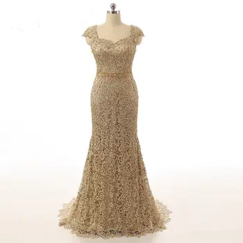 

Gold Bead Mother of the Bride Dress Formal Evening Gown for Wedding Party Custom Made
