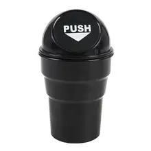 Стильный автомобильный контейнер для мусора с крышкой для автомобиля, настольный пластиковый мусорный бак для мусора, ящик для мусора acessorio para carro