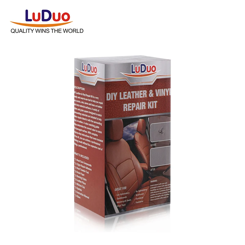 LUDUO Leather Vinyl Paste Repair Glue Kit  for Car Seat Clothing Leather Boots Rips Fix Crack Cuts Restoration Hand Tool Sets 
