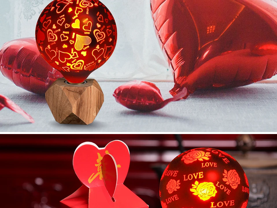 E27 креативная Светодиодная лампа комиксов огни 3D светодиодный Праздничная лампа 85-265 V 3-6 W кафе-бар Свадебная вечеринка, праздник, Рождество