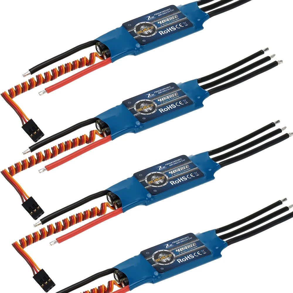 4 шт. ESC ZTW Beatle Series 20A/30A/40A/50A/60A/70A/80A 2 4S бесщеточный с 5V/3A BEC для 400 500 классического