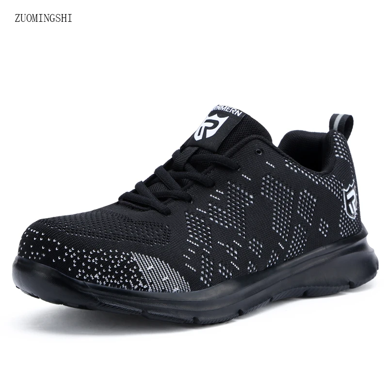 

Anti-smashing Steel Toe Caps Safety Shoes men work shoes Lightweight bot safety boots men Footwear Reflective Stripe