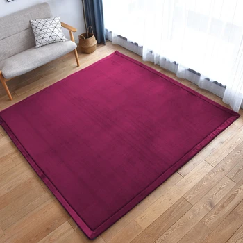 

Tatami mats thick coral fleece carpet Living room sofa blanket bedroom bedside mat children crawling rug bed anti-slip blanket