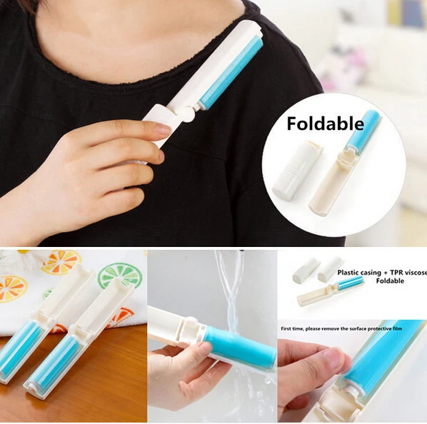 

New Brush Folding Reusable Washable lint remover Magic Hair Remover Sticky Roller Cloth Cleaning Lint Dust Brush