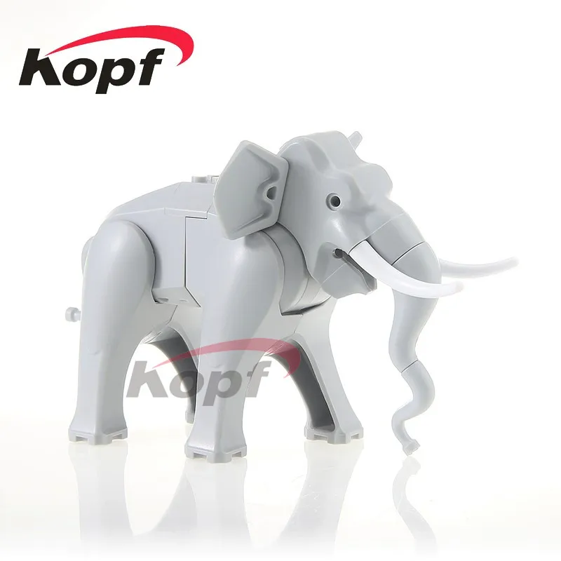 

Single Sale Jungle Adventure Elephant Figure Cute Animal Building Blocks Set Model Bricks Education Toys for children PG1080