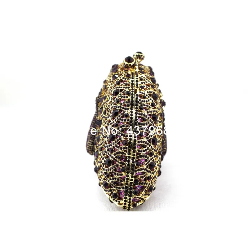 purple peacock crystal bag1