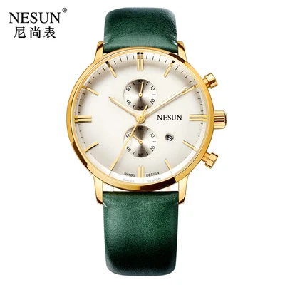 Switzerland Nesun женские часы люксовый бренд Япония импортные часы с кварцевым механизмом женские часы с хронографом reloj hombre LN8601-2 - Цвет: Item 4