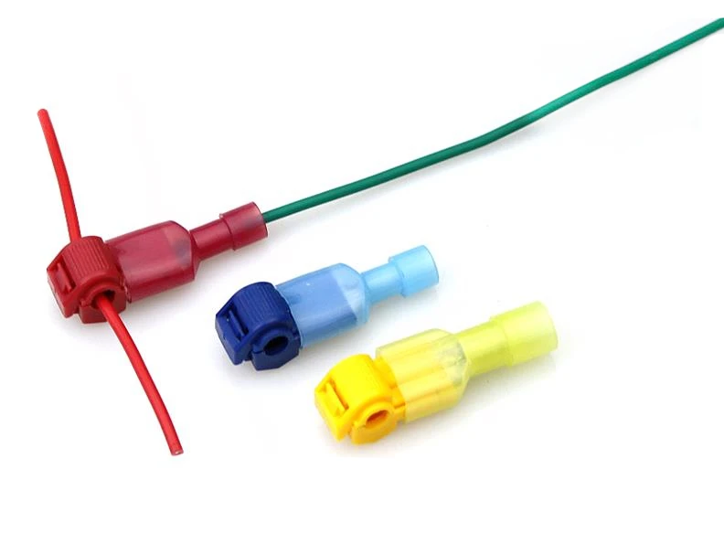 

10pcs 5 sets T type red bl soft fast electric wire connections terminal without breaking line connector non destructive wire set