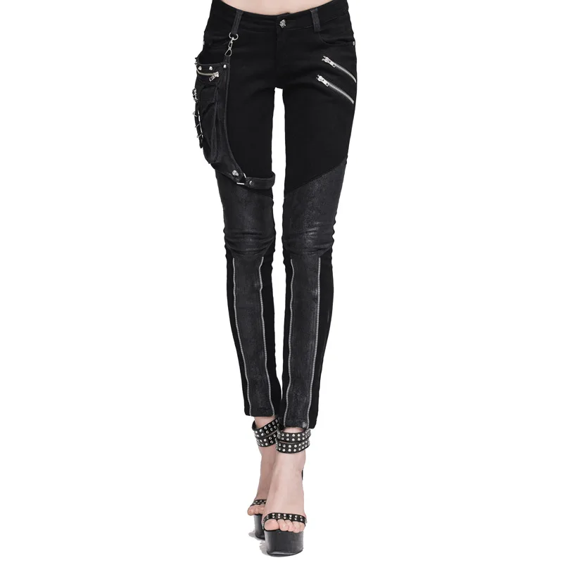 HoWD Steampunk Women Faux Leather Cosplay Pants Carnival Party Skinny  Button Trousers  Walmartcom